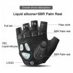 Manusi pentru ciclism Rockbros S169GR cu insertii din gel, Marimea S, Gri 6 - lerato.ro