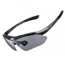 Accesorii Auto / Moto / Bicicleta, Ochelari de ciclism polarizati Rockbros 10003, Protectie UV, Negru, lerato.ro