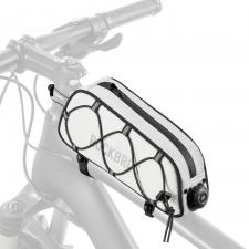Suporturi telefon si depozitare accesorii, Geanta bicicleta Rockbros TL004 Road To Sky pentru cadru, 0.7L, Waterproof, 22.5 × 10 × 5.5 cm, Alb, lerato.ro