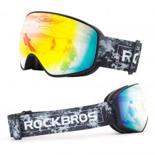 Ochelari de schi pentru copii Rockbros SP284 cu protectie UV, Anti-Fog, 15.8 × 8.3 cm, Negru 