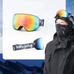 Ochelari de schi pentru copii Rockbros SP284 cu protectie UV, Anti-Fog, 15.8 × 8.3 cm, Negru  4 - lerato.ro