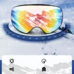 Ochelari de schi pentru copii Rockbros SP284 cu protectie UV, Anti-Fog, 15.8 × 8.3 cm, Alb 5 - lerato.ro