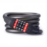 Antifurt bicicleta Rockbros RKS507, Cu Cifru, Lungime 180cm, Cablu din otel, Negru 2 - lerato.ro
