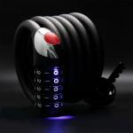Antifurt bicicleta Rockbros RKS531, Cu Cifru, Lungime 180cm, Cablu din otel, Iluminare LED, Negru 4 - lerato.ro