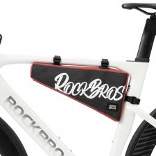Suporturi telefon si depozitare accesorii, Geanta bicicleta Rockbros G008 Flash Journey XL pentru cadru, 1.9L, Poliester, Negru / Rosu, lerato.ro