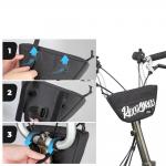 Geanta bicicleta Rockbros G011 Flash Journey pentru ghidon, 0.7L, Poliester, 27 × 11 × 9 cm, Negru 6 - lerato.ro