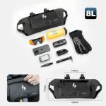 Geanta bicicleta Rockbros AS-154 pentru ghidon, 8L, Waterproof, 42 × 17 × 17 cm, Negru 10 - lerato.ro