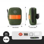 Geanta bicicleta Rockbros F006, Montare sub sa, 0.35L, Poliester, 10.8 x 9 x 4.6 cm, Verde 4 - lerato.ro