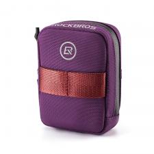 Suporturi telefon si depozitare accesorii, Geanta bicicleta Rockbros F006, Montare sub sa, 0.35L, Poliester, 10.8 x 9 x 4.6 cm, Mov, lerato.ro
