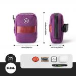 Geanta bicicleta Rockbros F006, Montare sub sa, 0.35L, Poliester, 10.8 x 9 x 4.6 cm, Mov 4 - lerato.ro