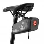 Geanta bicicleta Rockbros AS-141 cu lumina smart incorporata, Baterie lumina 250mAh, Montare sub sa, 0.66L, 18 × 8 × 8 cm, Negru 2 - lerato.ro