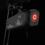 Geanta bicicleta Rockbros AS-141 cu lumina smart incorporata, Baterie lumina 250mAh, Montare sub sa, 0.66L, 18 × 8 × 8 cm, Negru 9 - lerato.ro