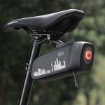 Geanta bicicleta Rockbros AS-141 cu lumina smart incorporata, Baterie lumina 250mAh, Montare sub sa, 0.66L, 18 × 8 × 8 cm, Negru 10 - lerato.ro