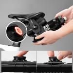 Geanta pentru bicicleta Rockbros P010, Suport pentru sticla de apa, Element reflectorizant, Montare sub sa, 0.2L, Negru 8 - lerato.ro