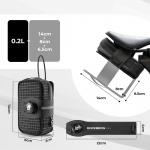 Geanta pentru bicicleta Rockbros P010, Suport pentru sticla de apa, Element reflectorizant, Montare sub sa, 0.2L, Negru 11 - lerato.ro