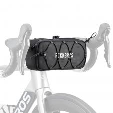 Suporturi telefon si depozitare accesorii, Geanta bicicleta Rockbros TL001 Road To Sky pentru ghidon, 1.9L, Waterproof, Negru, lerato.ro