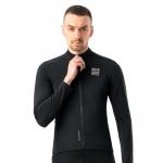 Jacheta cu maneca lunga pentru ciclism Rockbros TLWT001 Road To Sky, Slim fit, Respirabila, Interior termoizolat, Windproof, Marime L, Negru 4 - lerato.ro