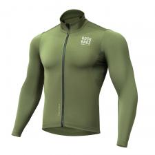 Jacheta cu maneca lunga pentru ciclism Rockbros TLWT001 Road To Sky, Slim fit, Respirabila, Interior termoizolat, Windproof, Marime S, Verde
