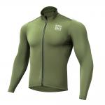Jacheta cu maneca lunga pentru ciclism Rockbros TLWT001 Road To Sky, Slim fit, Respirabila, Interior termoizolat, Windproof, Marime M, Verde 2 - lerato.ro