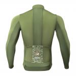 Jacheta cu maneca lunga pentru ciclism Rockbros TLWT001 Road To Sky, Slim fit, Respirabila, Interior termoizolat, Windproof, Marime M, Verde 3 - lerato.ro