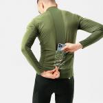 Jacheta cu maneca lunga pentru ciclism Rockbros TLWT001 Road To Sky, Slim fit, Respirabila, Interior termoizolat, Windproof, Marime L, Verde 5 - lerato.ro