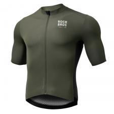 Tricou cu maneca scurta pentru ciclism Rockbros Road To Sky, Slim fit, Respirabil, Poliamida / Elastan, Marime S, Verde