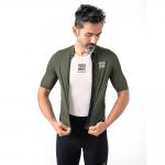 Tricou cu maneca scurta pentru ciclism Rockbros Road To Sky, Slim fit, Respirabil, Poliamida / Elastan, Marime L, Verde 6 - lerato.ro
