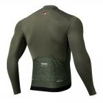 Tricou cu maneca lunga pentru ciclism Rockbros Road To Sky, Slim fit, Respirabila, Protectie UV, Marime S, Dark Green 3 - lerato.ro