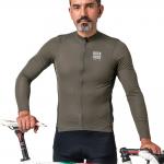 Tricou cu maneca lunga pentru ciclism Rockbros Road To Sky, Slim fit, Respirabila, Protectie UV, Marime M, Dark Green 8 - lerato.ro