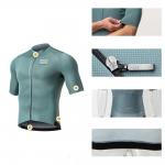 Tricou cu maneca scurta pentru ciclism Rockbros Road To Sky, Slim fit, Respirabil, Nailon / Elastan, Marime M, Grey Blue 6 - lerato.ro