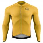 Tricou cu maneca lunga pentru ciclism Rockbros Road To Sky, Slim fit, Elemente reflectorizante, Material respirabil, Marime M, Galben 2 - lerato.ro