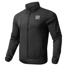Jacheta cu maneca lunga pentru ciclism Rockbros TLWT002 Road To Sky, Slim fit, Respirabila, Windproof, Marime L, Negru