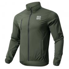 Jacheta cu maneca lunga pentru ciclism Rockbros TLWT002 Road To Sky, Slim fit, Respirabila, Windproof, Marime M, Verde
