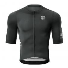 Accesorii Auto / Moto / Bicicleta, Tricou cu maneca scurta pentru ciclism Rockbros Road To Sky, Slim fit, Respirabil, Poliester / Spandex, Marime S, Negru, lerato.ro