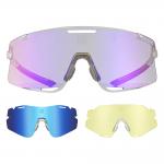 Ochelari de ciclism Rockbros SP338  Road to Sky, Lentile interschimbabile, Fotocromatica / Polarizanta / Pentru noapte, Protectie UV, Transparent 5 - lerato.ro