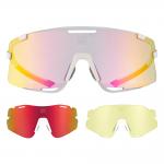 Ochelari de ciclism Rockbros SP338  Road to Sky, Lentile interschimbabile, Fotocromatica / Polarizanta / Pentru noapte, Protectie UV, Bej 3 - lerato.ro