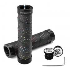 Accesorii Auto / Moto / Bicicleta, Mansoane antiderapante pentru bicicleta Rockbros GR0112, Strat exterior moale, Fixare stabila, 22 mm, Negru, lerato.ro