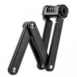 Antifurt bicicleta Rockbros LFCXR0085, Cu Cifru, Lungime 85cm, Design pliabil, Otel, Negru 2 - lerato.ro