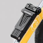 Antifurt bicicleta Rockbros LFCXR0085, Cu Cifru, Lungime 85cm, Design pliabil, Otel, Negru 3 - lerato.ro