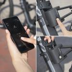 Antifurt bicicleta Rockbros 32210826001, Cu Amprenta, Aplicatie Bluetooth, Lungime90cm, Design pliabil, Otel, Negru 5 - lerato.ro