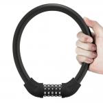 Antifurt bicicleta Rockbros RKS870-BK, Cu Cifru, Lungime 85cm, Cablu din otel, Negru 4 - lerato.ro