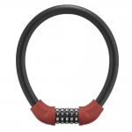 Antifurt bicicleta Rockbros RKS870-RD, Cu Cifru, Lungime 85cm, Cablu din otel, Rosu 2 - lerato.ro