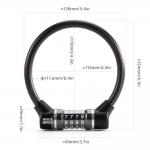 Antifurt bicicleta Rockbros 87639-4, Cu Cifru, Lungime 30cm, Cablu din otel, Negru 3 - lerato.ro