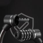 Antifurt bicicleta Rockbros 87639-4, Cu Cifru, Lungime 30cm, Cablu din otel, Negru 5 - lerato.ro
