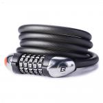 Antifurt bicicleta Rockbros RKS531, Cu Cifru, Lungime 120cm, Iluminare LED, Cablu din otel, Negru 4 - lerato.ro