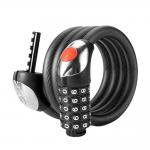 Antifurt bicicleta Rockbros RKS531, Cu Cifru, Lungime 120cm, Iluminare LED, Cablu din otel, Negru 3 - lerato.ro