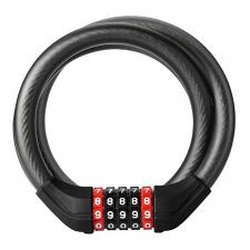 Accesorii Auto / Moto / Bicicleta, Antifurt bicicleta Rockbros RKS531, Cu Cifru, Lungime 120cm, Iluminare LED, Cablu din otel, Negru, lerato.ro