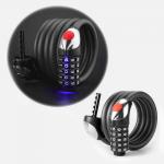 Antifurt bicicleta Rockbros RKS531, Cu Cifru, Lungime 120cm, Iluminare LED, Cablu din otel, Negru 5 - lerato.ro