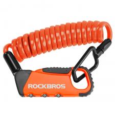 Accesorii Auto / Moto / Bicicleta, Antifurt bicicleta Rockbros RBK6N, Cu Cifru, Lungime 120cm, Cablu din otel, Portocaliu, lerato.ro