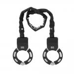 Antifurt bicicleta / trotineta Rockbros 85922, Cu Cheie, Lungime 59.5cm, Lant din otel, Negru 2 - lerato.ro
